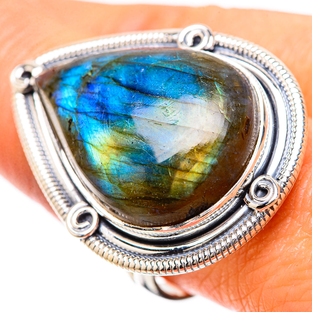 Labradorite Rings handcrafted by Ana Silver Co - RING133936