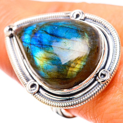 Labradorite Rings handcrafted by Ana Silver Co - RING133936