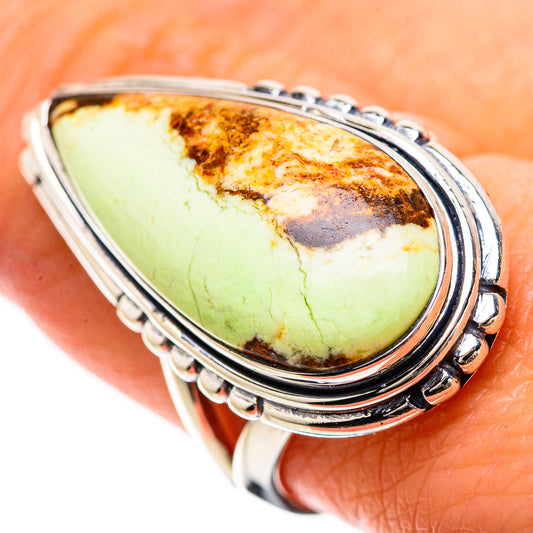 Lemon Chrysoprase Rings handcrafted by Ana Silver Co - RING133938