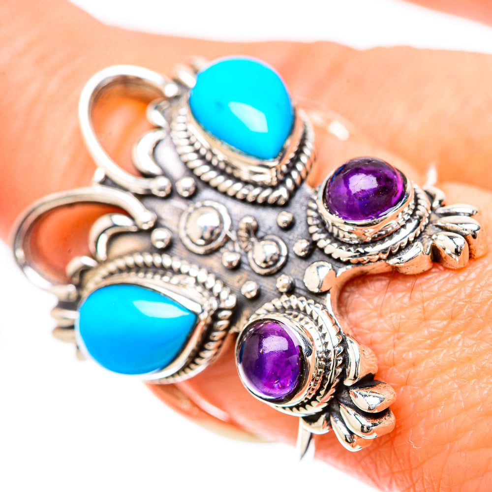Sleeping Beauty Turquoise Rings handcrafted by Ana Silver Co - RING133951
