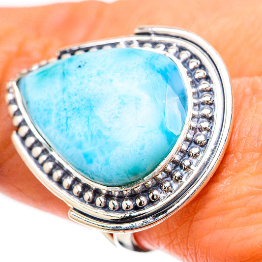 Larimar Rings handcrafted by Ana Silver Co - RING133953