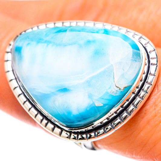 Larimar Rings handcrafted by Ana Silver Co - RING133956