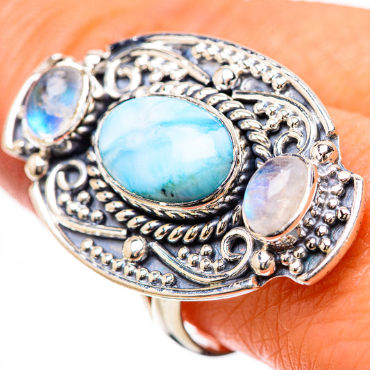 Larimar Rings handcrafted by Ana Silver Co - RING133957