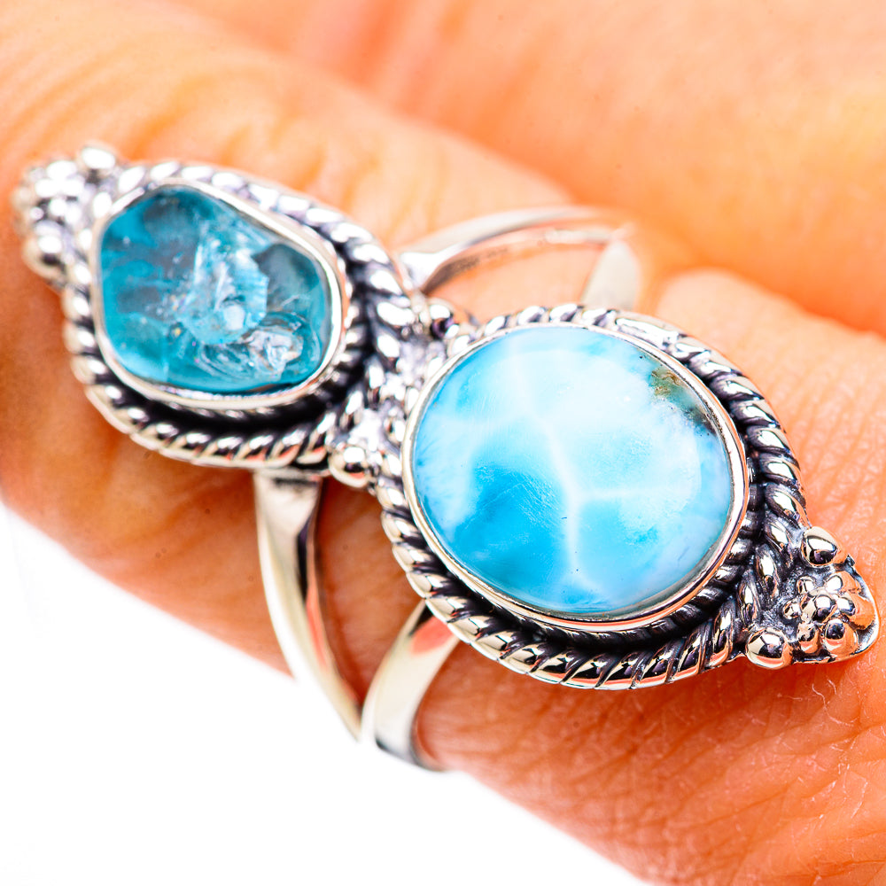 Larimar Rings handcrafted by Ana Silver Co - RING133965