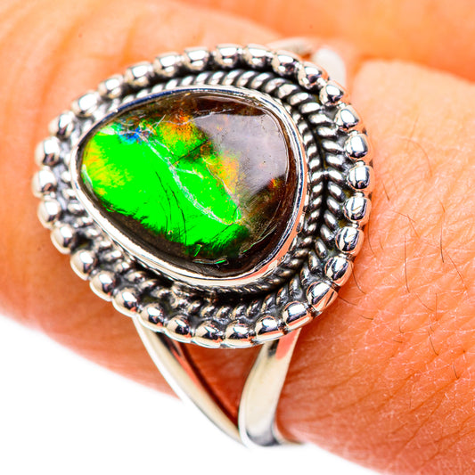 Ammolite Rings handcrafted by Ana Silver Co - RING133968