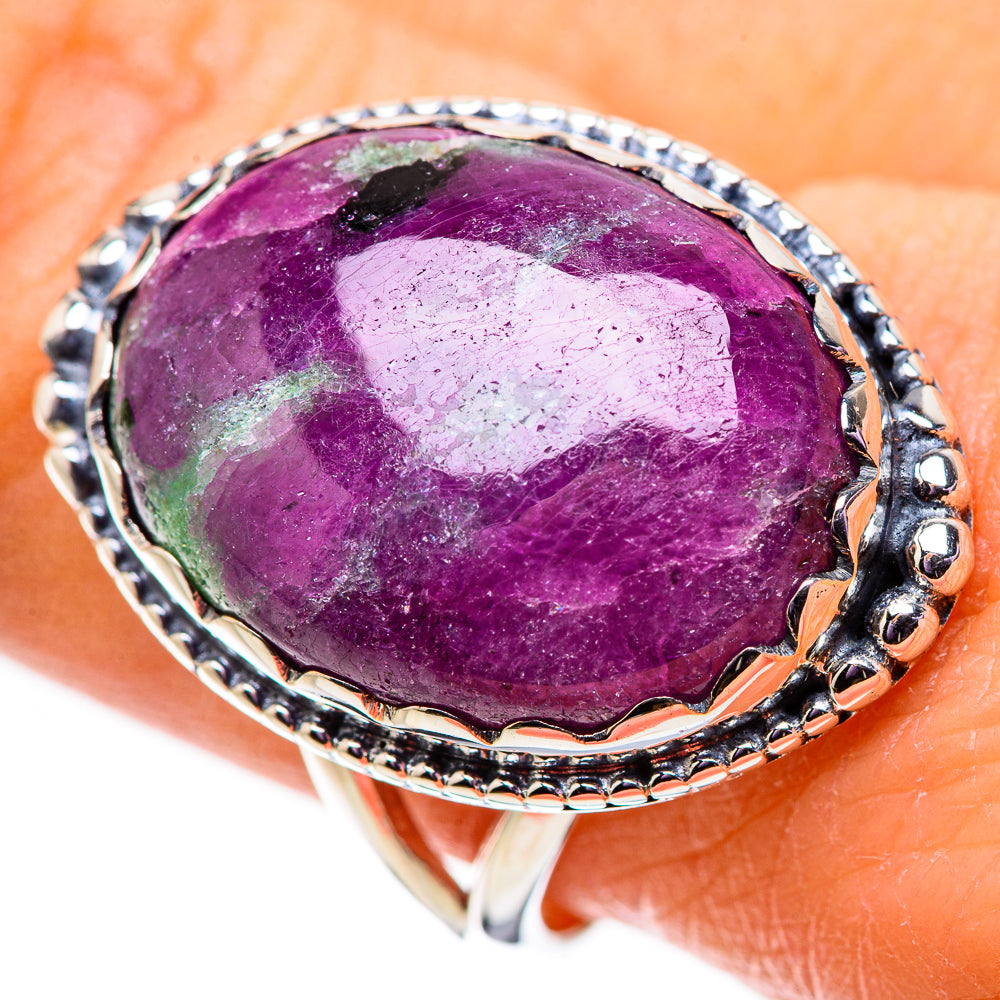 Ruby Zoisite Rings handcrafted by Ana Silver Co - RING133975