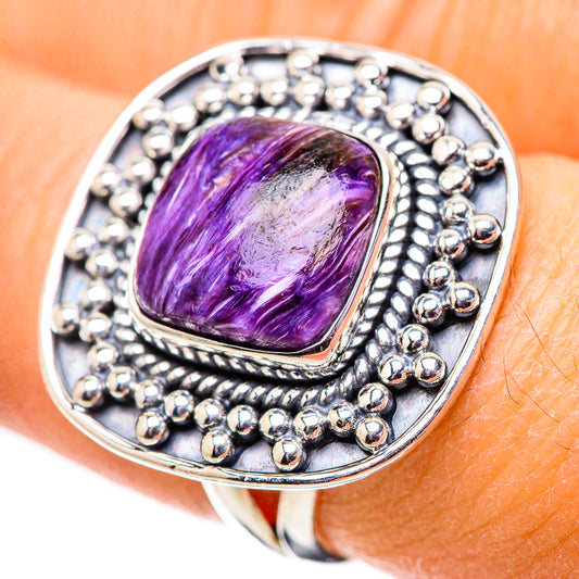 Charoite Rings handcrafted by Ana Silver Co - RING133977