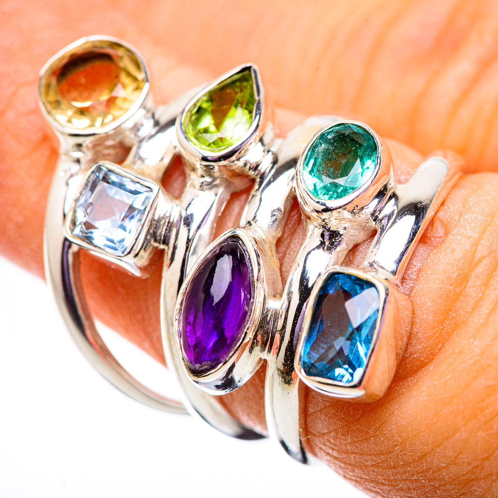 Blue Topaz Rings handcrafted by Ana Silver Co - RING133981