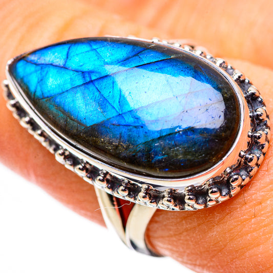Labradorite Rings handcrafted by Ana Silver Co - RING133988