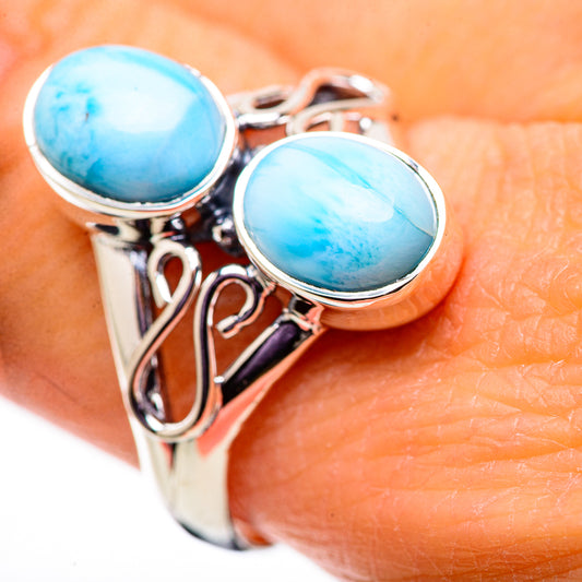 Larimar Rings handcrafted by Ana Silver Co - RING133989