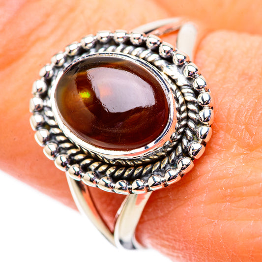 Mexican Fire Agate Rings handcrafted by Ana Silver Co - RING133998
