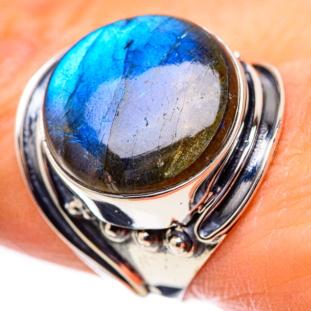 Labradorite Rings handcrafted by Ana Silver Co - RING134013