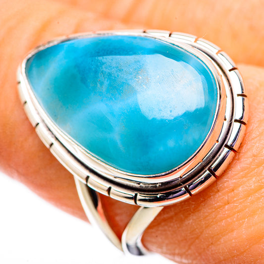 Larimar Rings handcrafted by Ana Silver Co - RING134014