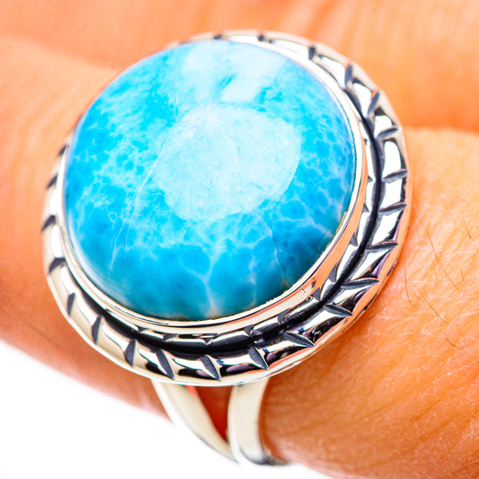 Larimar Rings handcrafted by Ana Silver Co - RING134018