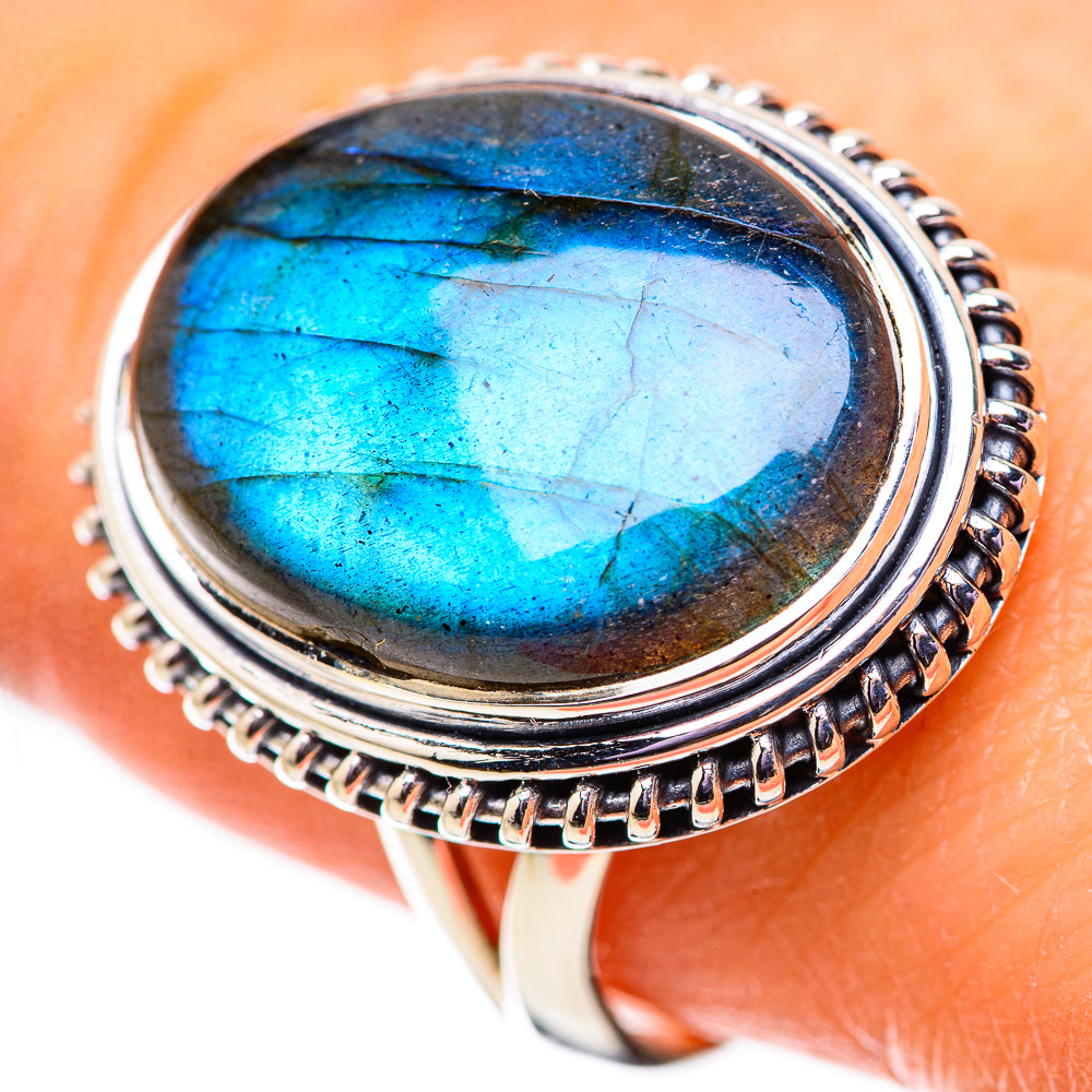 Labradorite Rings handcrafted by Ana Silver Co - RING134042