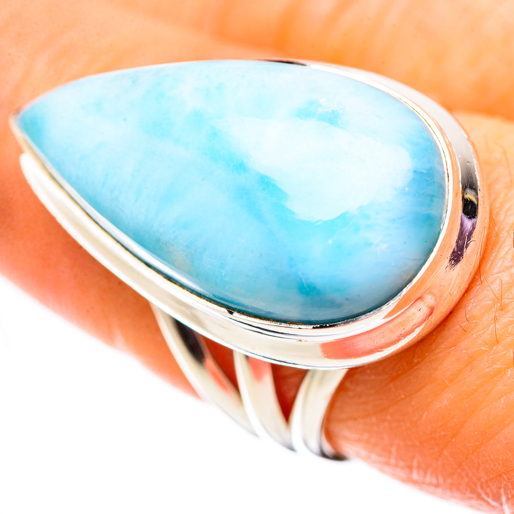 Larimar Rings handcrafted by Ana Silver Co - RING134043