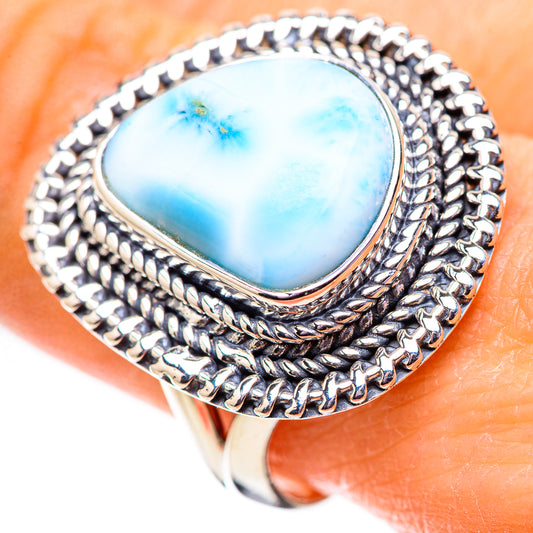Larimar Rings handcrafted by Ana Silver Co - RING134047