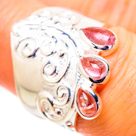 Pink Tourmaline Rings handcrafted by Ana Silver Co - RING134054