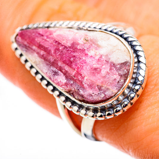 Pink Tourmaline Rings handcrafted by Ana Silver Co - RING134055