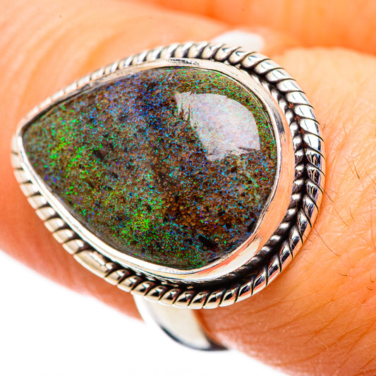 Andamooka Opal Rings handcrafted by Ana Silver Co - RING134061