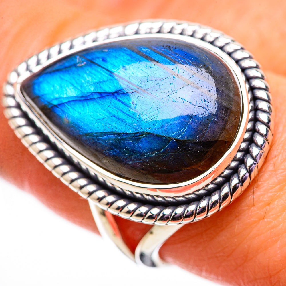 Labradorite Rings handcrafted by Ana Silver Co - RING134065