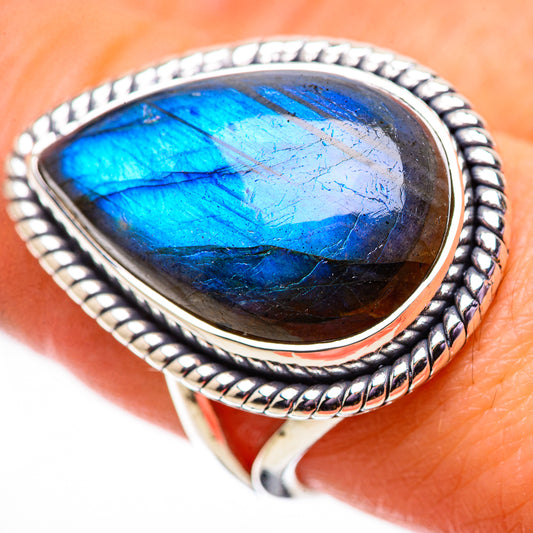 Labradorite Rings handcrafted by Ana Silver Co - RING134065