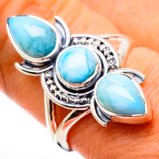 Larimar Rings handcrafted by Ana Silver Co - RING134066