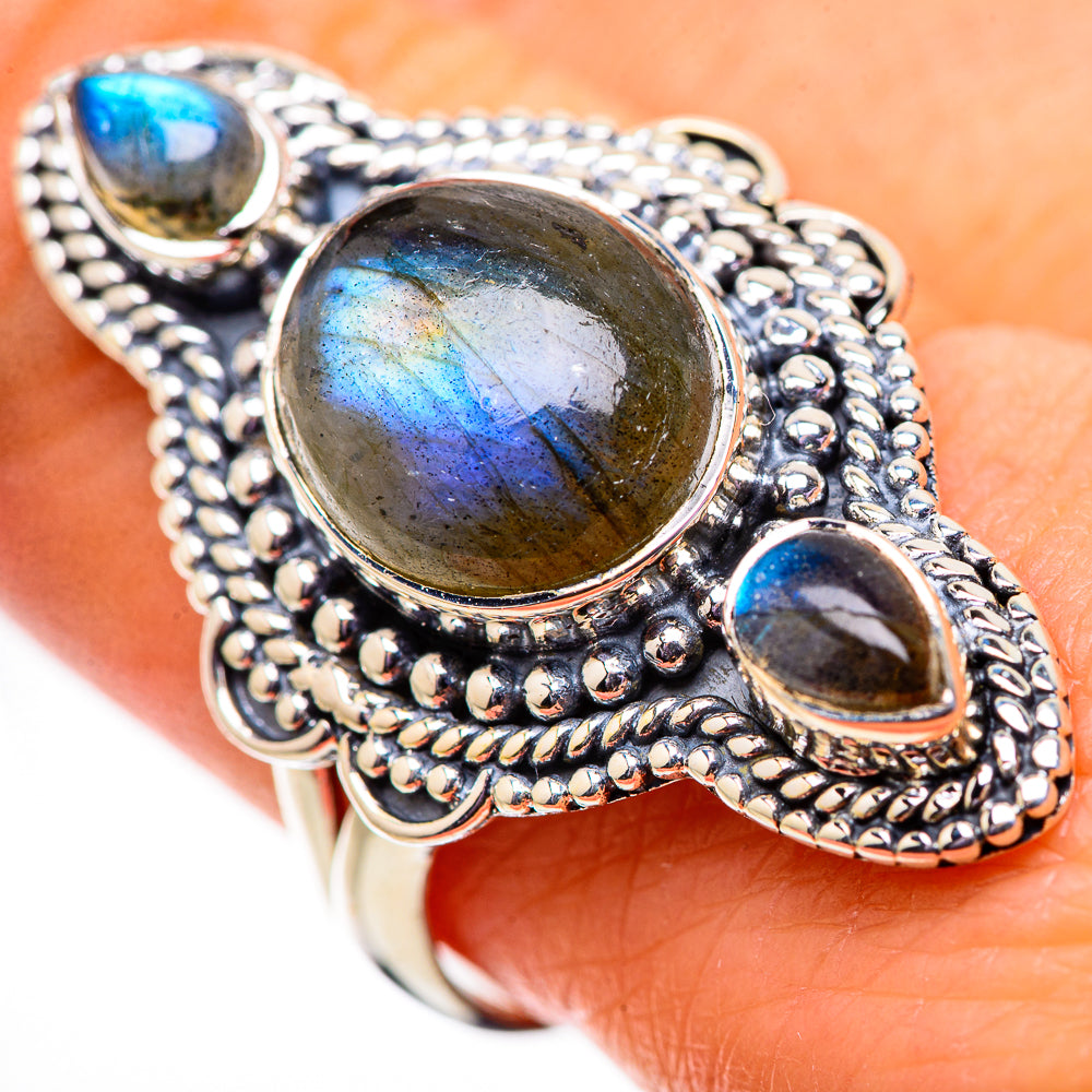 Labradorite Rings handcrafted by Ana Silver Co - RING134095