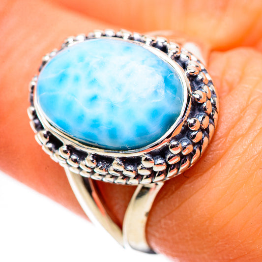 Larimar Rings handcrafted by Ana Silver Co - RING134096