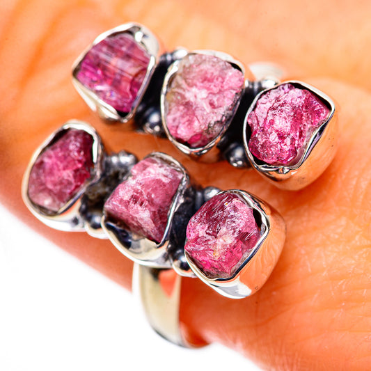 Pink Tourmaline Rings handcrafted by Ana Silver Co - RING134102