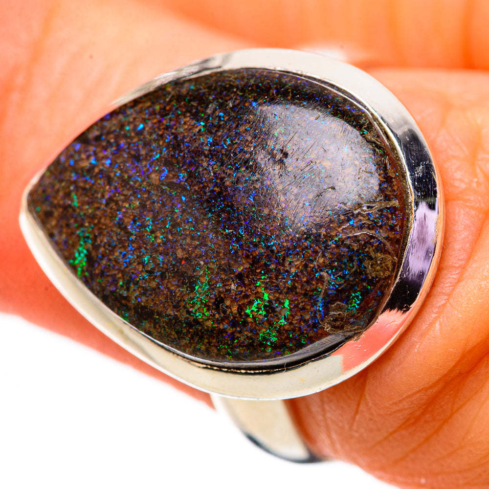 Andamooka Opal Rings handcrafted by Ana Silver Co - RING134112