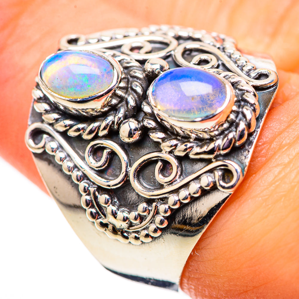 Ethiopian Opal Rings handcrafted by Ana Silver Co - RING134113