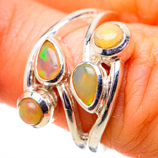 Ethiopian Opal Rings handcrafted by Ana Silver Co - RING134114