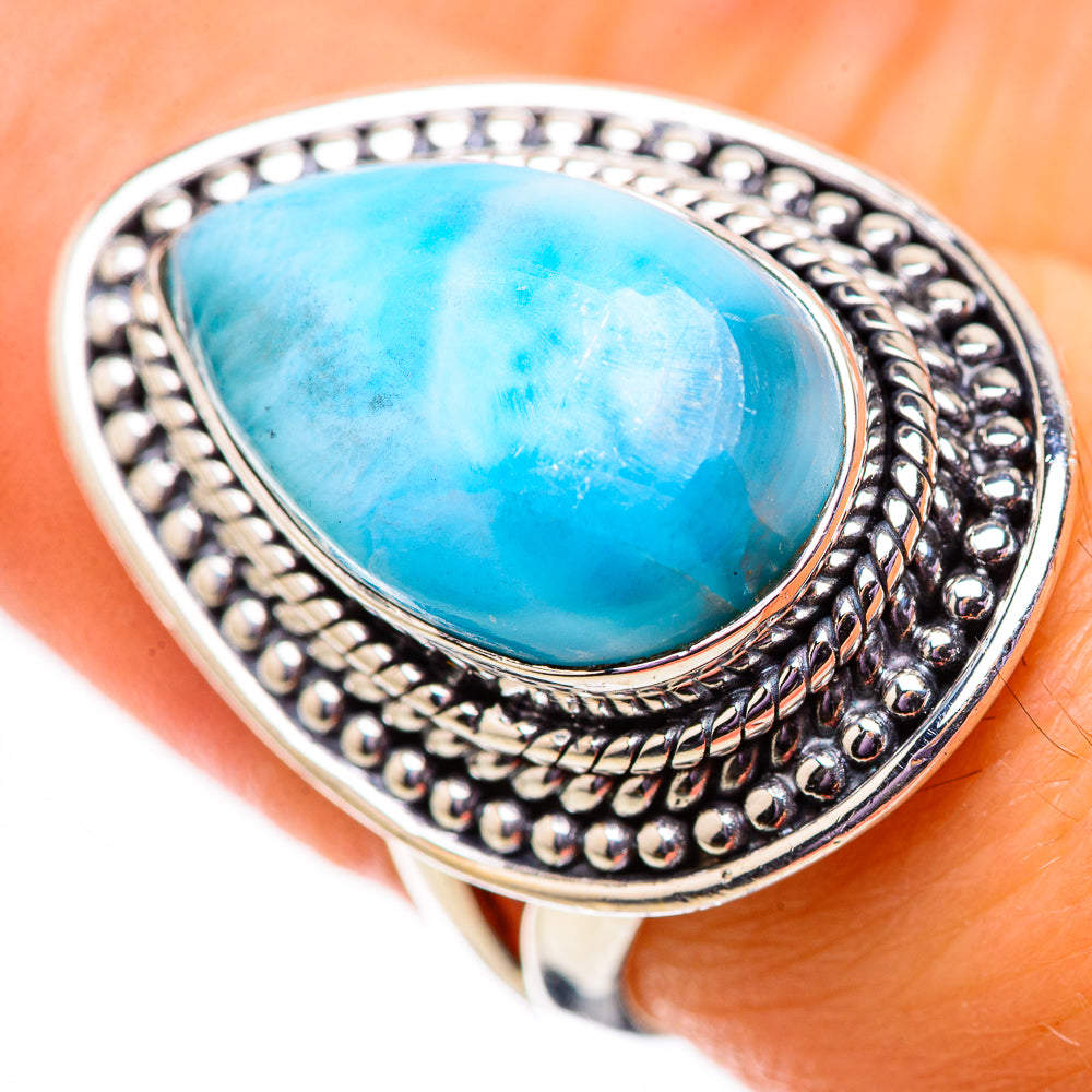 Larimar Rings handcrafted by Ana Silver Co - RING134116
