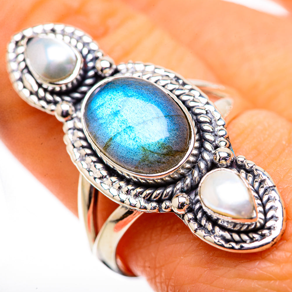 Labradorite Rings handcrafted by Ana Silver Co - RING134119