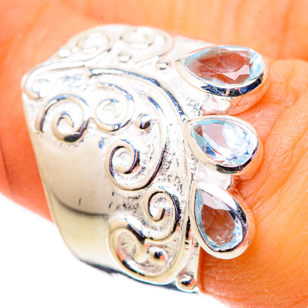 Blue Topaz Rings handcrafted by Ana Silver Co - RING134122