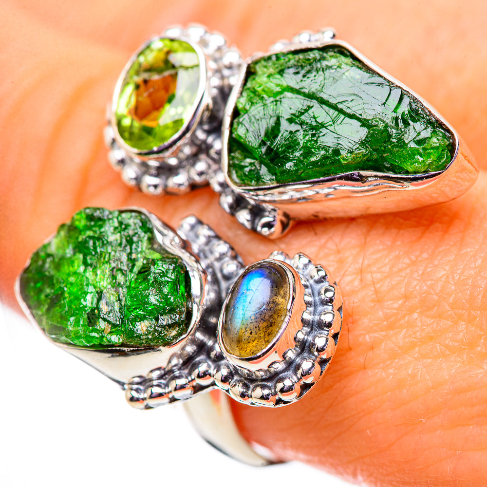 Chrome Diopside Rings handcrafted by Ana Silver Co - RING134126