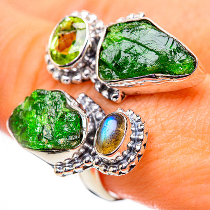 Chrome Diopside Rings handcrafted by Ana Silver Co - RING134126