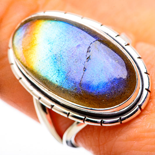 Labradorite Rings handcrafted by Ana Silver Co - RING134137