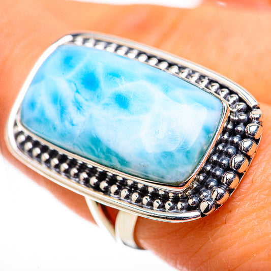 Larimar Rings handcrafted by Ana Silver Co - RING134142