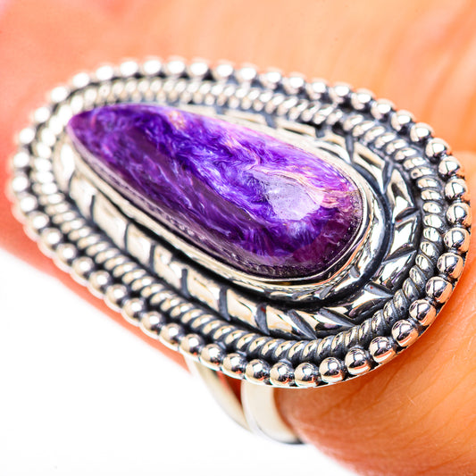 Charoite Rings handcrafted by Ana Silver Co - RING134152