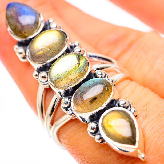 Labradorite Rings handcrafted by Ana Silver Co - RING134156