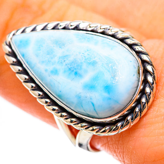 Larimar Rings handcrafted by Ana Silver Co - RING134162