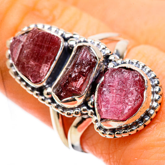 Pink Tourmaline Rings handcrafted by Ana Silver Co - RING134172