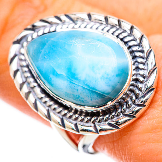 Larimar Rings handcrafted by Ana Silver Co - RING134183