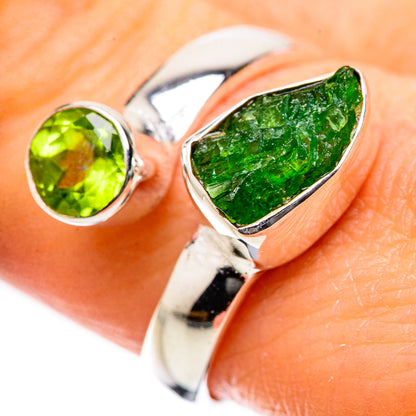 Chrome Diopside, Peridot Rings handcrafted by Ana Silver Co - RING134186