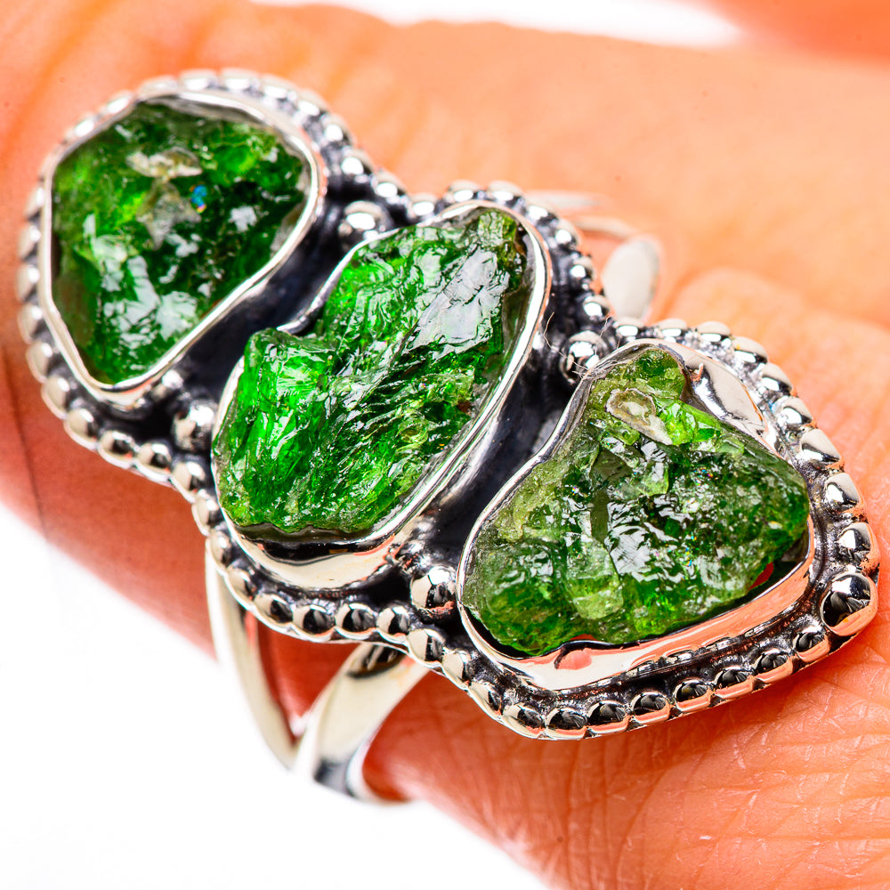 Chrome Diopside Rings handcrafted by Ana Silver Co - RING134191