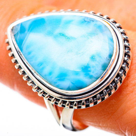 Larimar Rings handcrafted by Ana Silver Co - RING134202