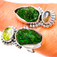 Chrome Diopside, Peridot, Labradorite Rings handcrafted by Ana Silver Co - RING134207