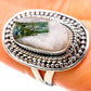 Green Tourmaline In Quartz Rings handcrafted by Ana Silver Co - RING134211